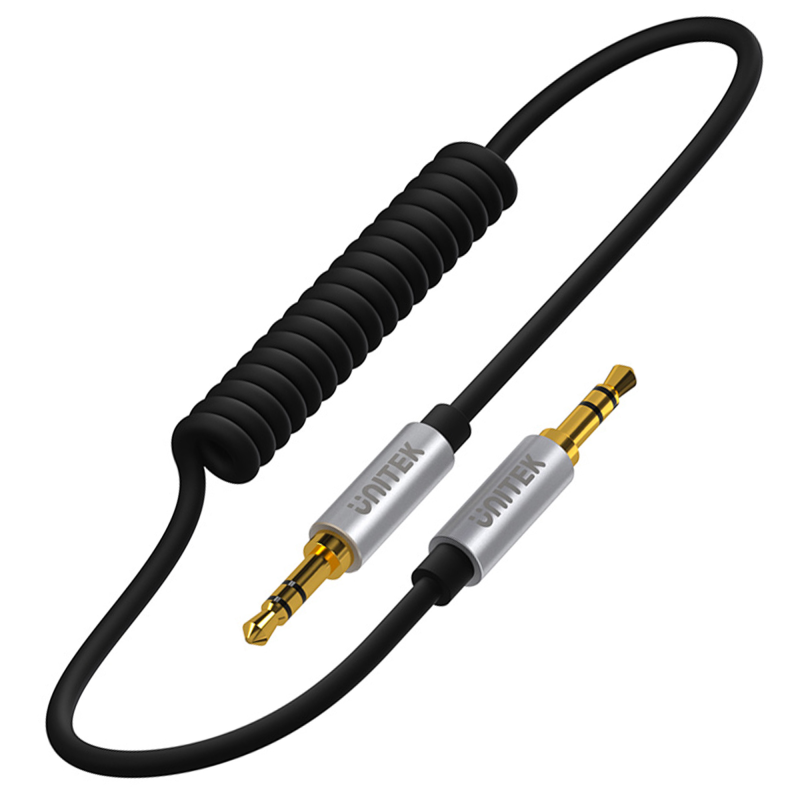 Unitek przewód kabel miniJack 3.5mm - miniJack TWIST 1,5m, spirala