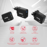 Unitek czarna ładowarka sieciowa GaN PD 35W USB-C + USB-A, EU, UK