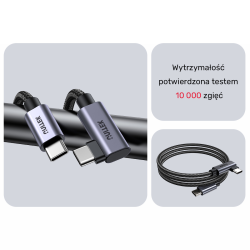 Unitek czarny przewód kabel USB-C kątowy 90 stopni PD 100W 1m