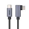 Unitek czarny przewód kabel USB-C kątowy 90 stopni PD 100W 1m