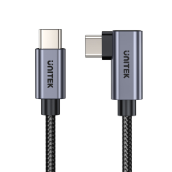 Unitek czarny przewód kabel USB-C kątowy 90 stopni PD 100W 5m
