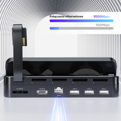 Unitek Stacja dokująca do konsoli Nintendo Switch + pilot, HDMI, LAN, USB