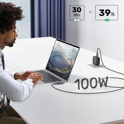 Unitek czarny przewód kabel USB-C kątowy 90 stopni PD 100W 5m