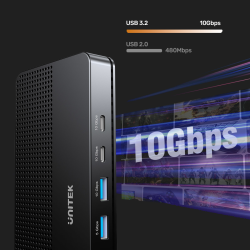 Unitek Stacja dokująca 13w1 MST HDMI 2.1 DP 8K 60Hz PD 100W RJ45 SD USB