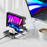 Unitek czarna stacja ładująca 3 x USB-A 20W, 3 x USB-C PD 60W, 80W