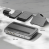 Unitek czarna stacja ładująca 3 x USB-A 20W, 3 x USB-C PD 60W, 80W