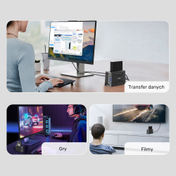 Unitek Stacja dokująca, 1x dysk M.2 NVMe, 1x dysk SATA, USB-C 10 Gbps