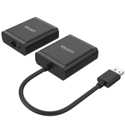 Unitek Y-2516 czarny przedłużacz USB 2.0 po skrętce lan na 4x USB. Max 60m