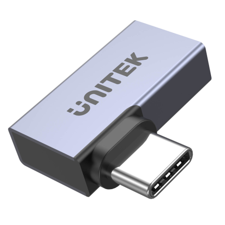 Unitek Adapter, przejściówka USB-C na USB-C kątowy płaski (boczny) 40Gbps