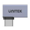 Unitek Adapter, przejściówka USB-C na USB-C kątowy płaski (boczny) 40Gbps