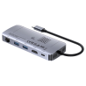 Unitek aktywny Hub USB-C 10 Gbps, obudowa na dysk M.2, HDMI, PD 100W, LAN