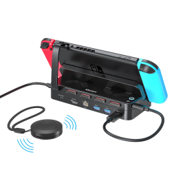 Unitek Stacja dokująca do Nintendo Switch PD 100W, HDMI 4K, RJ-45, czytnik