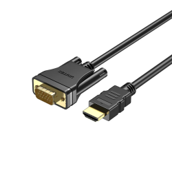 Unitek Kabel, przewód HDMI na / do VGA, FullHD 1080p 60Hz, 2 m, czarny