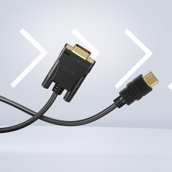 Unitek Kabel, przewód HDMI na / do VGA, FullHD 1080p 60Hz, 2 m, czarny