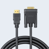 Unitek Kabel, przewód HDMI na / do VGA, FullHD 1080p 60Hz, 2 m, czarny