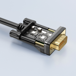 Unitek Kabel, przewód HDMI na / do VGA, FullHD 1080p 60Hz, 2 m, czarny