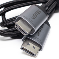 Unitek Kabel DisplayPort 1.4 do HDMI 2.1 8K 60Hz 4K 120Hz 1,8m HDCP 2.3 HDR