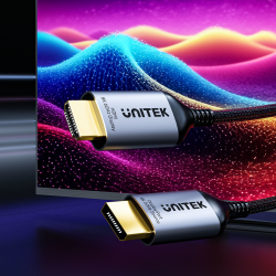 Unitek Kabel DisplayPort 1.4 do HDMI 2.1 8K 60Hz 4K 120Hz 1,8m HDCP 2.3 HDR