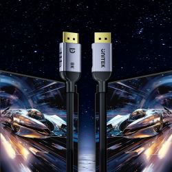 Unitek kabel DisplayPort 1.4 8k 60hz, 4k 240hz, HDR, HDCP 2.3, DSC 1.2, 3m