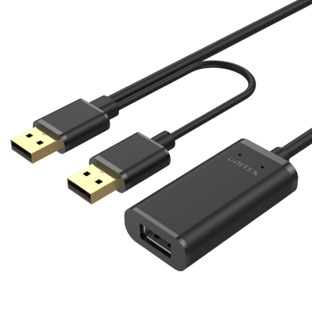 Unitek Y-277 czarny przedłużacz, wzmacniacz sygnału USB 2.0 5M
