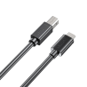 Unitek kabel do drukarki USB C na USB B 2.0 czarny 1m