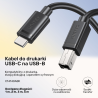 Unitek kabel do drukarki USB C na USB B 2.0 czarny 1m
