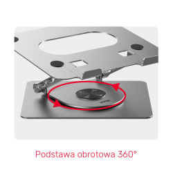 Unitek Podstawka pod laptopa regulowana 360°, 10"- 16''