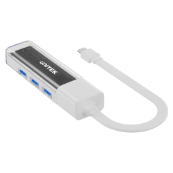 Unitek hub dwukierunkowy USB C/USB A 5Gbps, 4x USB A biały