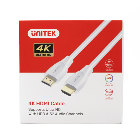 Unitek Kabel HDMI 2.0 4K biały 0,5m