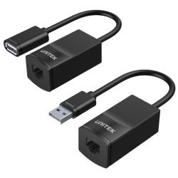 Unitek Y-UE01001 czarny przedłużacz USB po skrętce lan do 60m