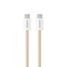 Unitek Kabel w oplocie zwijany magnetycznie USB C PD 100W beżowy 1m