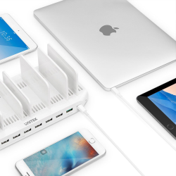 Unitek Y-2190 biała stacja ładująca do 10 urządzeń USB, 160W