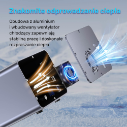 Unitek Obudowa RAID do dysku SATA 2.5"/3.5" - 4 tryby, 40TB, 5Gb/s