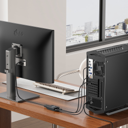 Unitek Adapter VGA na HDMI FullHD 1080p 60 Hz, czarny 15cm plug&play