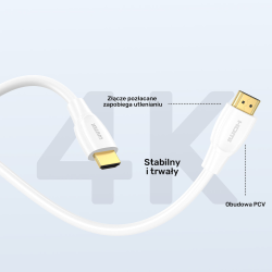 Unitek Kabel HDMI 1.4 4K 30Hz biały 15m, HDR, HDCP 2.2, ARC, EDID