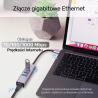 Unitek Hub USB C 4w1 Ethernet 3 x USB A 5 Gbps z adapterem USB A