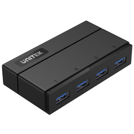 Unitek Y-HB03001 czarny hub USB do 4x USB3.0 z funkcją ładowania + zasilacz