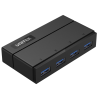 Unitek Y-HB03001 czarny hub USB do 4x USB3.0 z funkcją ładowania + zasilacz