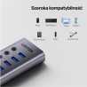 Unitek Hub USB A 3.0 7w1, 5Gbps z przełącznikami portów