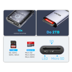 Unitek Czytnik kart pamięci SD4.0 /Micro SD4.0, 2w1