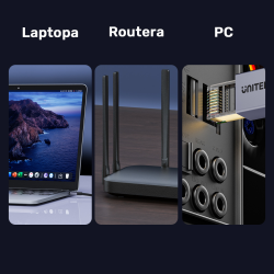 Unitek kabel Ethernet RJ-45 LAN, patchcord cat.8 (S/FTP), przewód sieciowy 1,5m