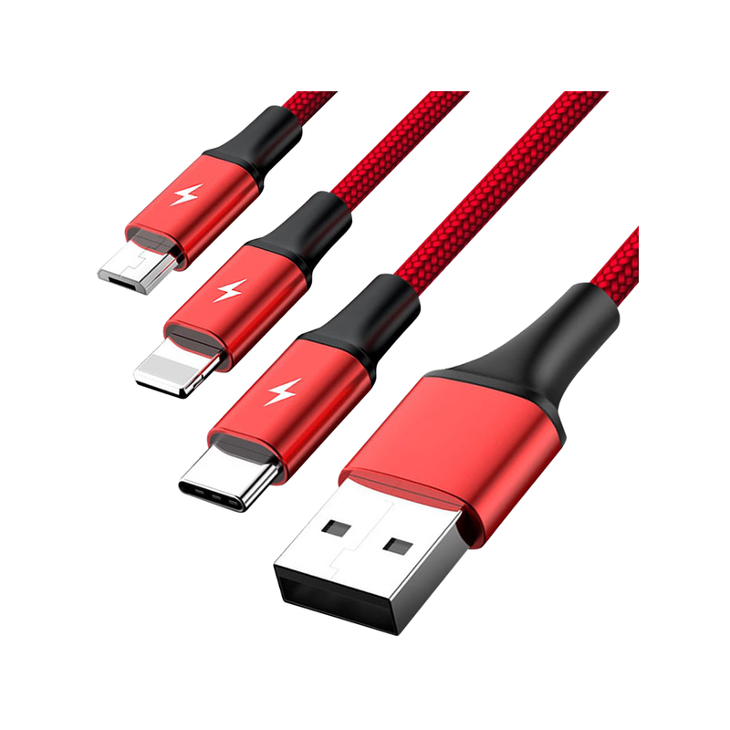 Unitek kabel, przewód 3 w 1 USB do ładowania, USB-C, micro, Lightning QC 3.0