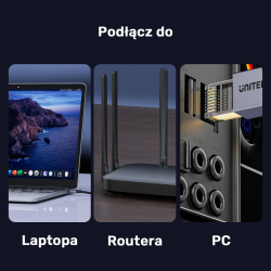 Unitek kabel Ethernet RJ-45 LAN, patchcord cat.8 (S/FTP), przewód sieciowy 8m