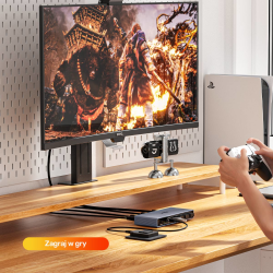 Unitek Przełącznik KVM 8K@60Hz USB 3.0 5Gbps DP