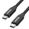 Unitek Mobile czarny kabel, przewód 2m PD USB-C 100W USB 2.0, oplot