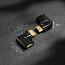 Unitek Adapter kątowy płaski (2 sztuki) 8K HDMI 90 oraz 270 stopni