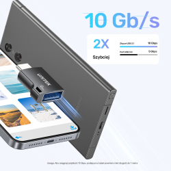 Unitek Adapter  USB-C do USB-A 10Gbps A1048ABK01