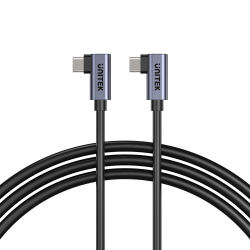 Unitek kabel USB-C do USB-C PD 100W podwójny 90 stopni, 0,5m