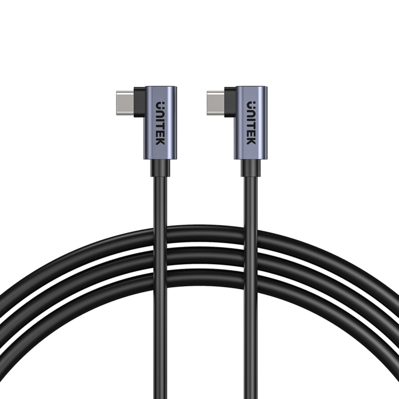 Unitek kabel USB-C do USB-C PD 100W podwójny 90 stopni, 0,5m