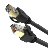 Unitek czarny Cat.7 SSTP (8P8C) RJ45 Przewód Ethernet, kabel LAN 3m 10Gbps